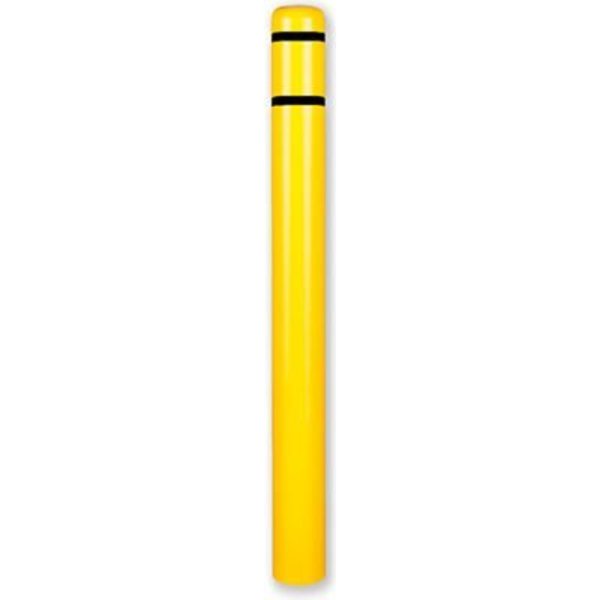 Post Guard Post Guard® Bollard Cover 4.5"Dia.  x 52" H, Yellow/Black Tape CL1385BK